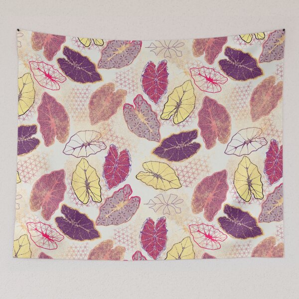 Item preview, Elephant Ears Lacey Leaves in a Warm Colour Combo designed and sold by Odsy.