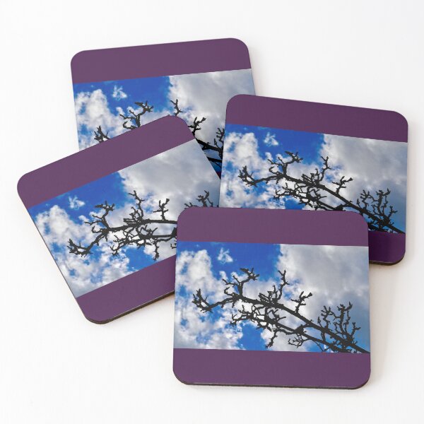 Item preview, Autumn Fruit Tree Branch against blue sky with white clouds (秋季果树分支对蓝蓝的天空白云) by Bao-Er designed and sold by Chinaspaces.