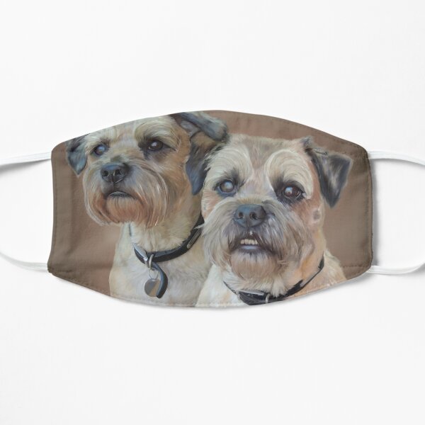 Two Border Terriers Dogs Mask