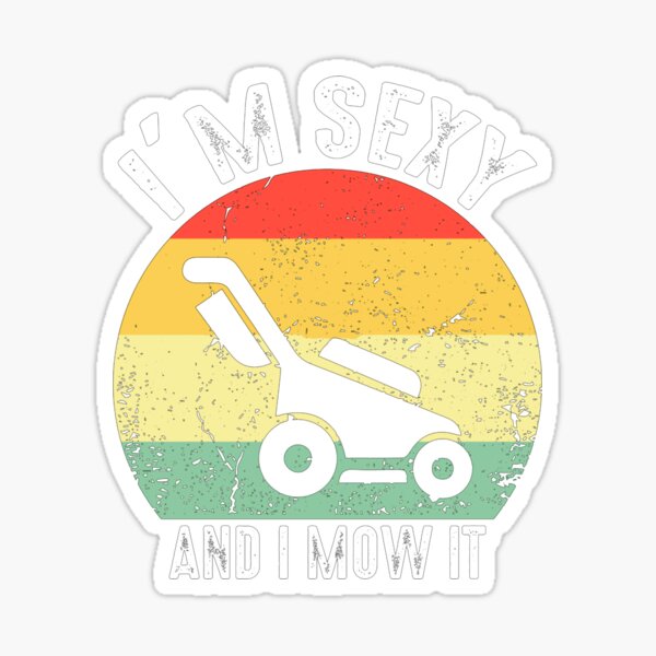Funny Mower Stickers Redbubble