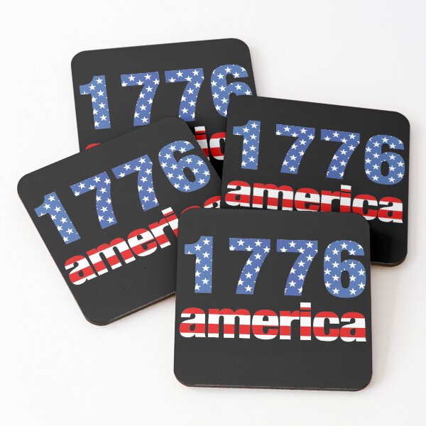 Item preview, 1776 America with USA Flag red white blue stars and stripes Memorial Day, 4th of July Patriotic Shirt designed and sold by Happiness Shop.