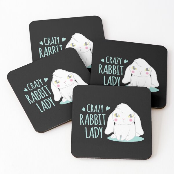 Item preview, Crazy white bunny lady designed and sold by jazzydevil.