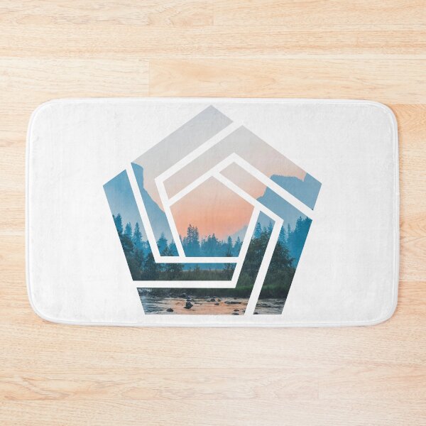 Item preview, Modified pentagon with mountain landscape designed and sold by ClumsyCat.