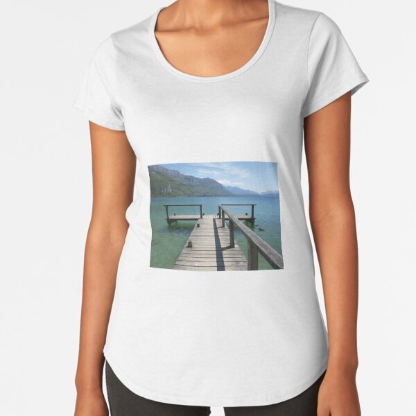 Lac d'Annecy Pier Premium Scoop T-Shirt