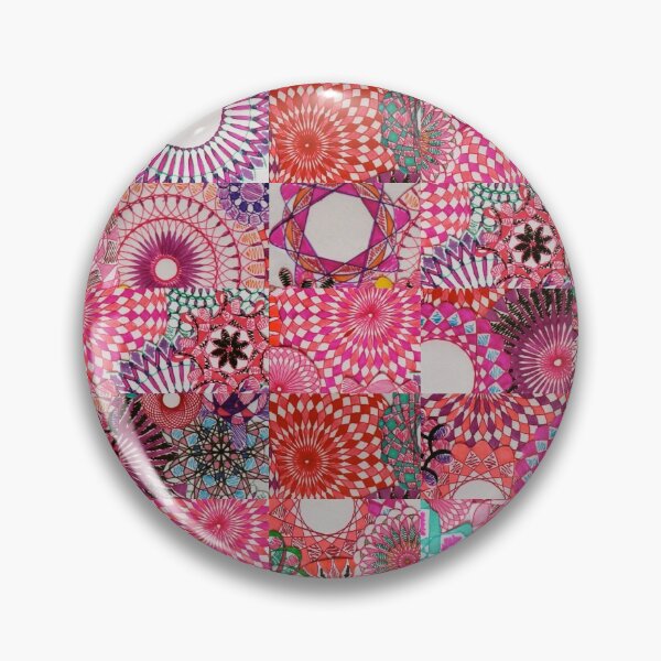 Item preview, Tiled Pink Randomized Jigsaw Spirograph Design designed and sold by RachelEDesigns.