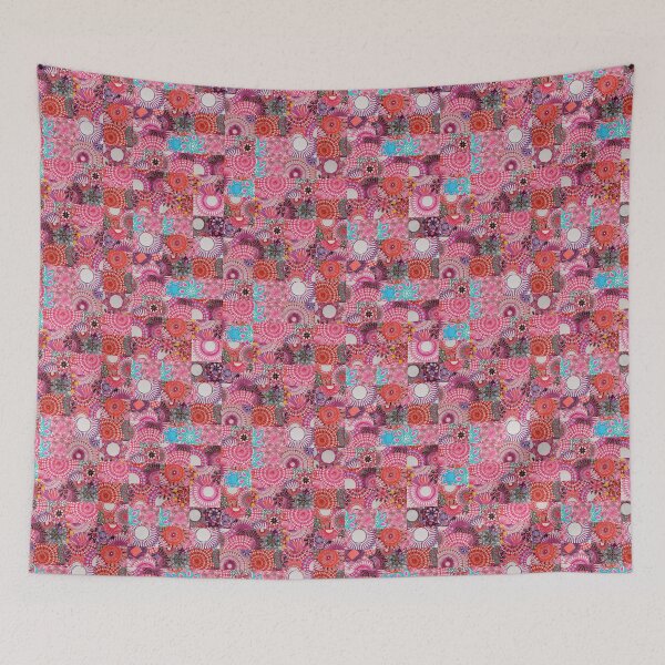 Item preview, Tiled Pink Randomized Jigsaw Spirograph Design designed and sold by RachelEDesigns.