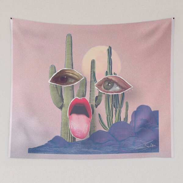 Item preview, Face Collage Art With Pink Background designed and sold by Haifa Alsadhan.