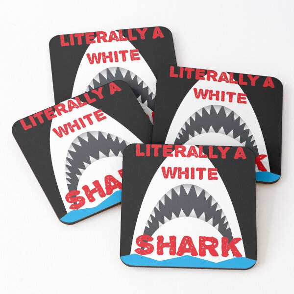 Item preview, LITERALLY A WHITE SHARK SAVE SHARKS DESIGN designed and sold by Picspot.