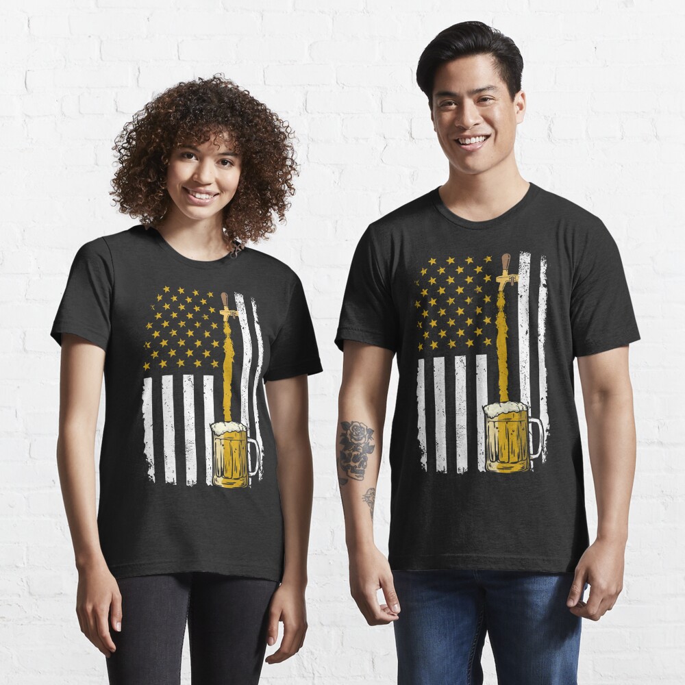 American Flag USA Craft Beer Gifts Brewers Tee Beer Brewery - American Flag  Beer - Long Sleeve T-Shirt