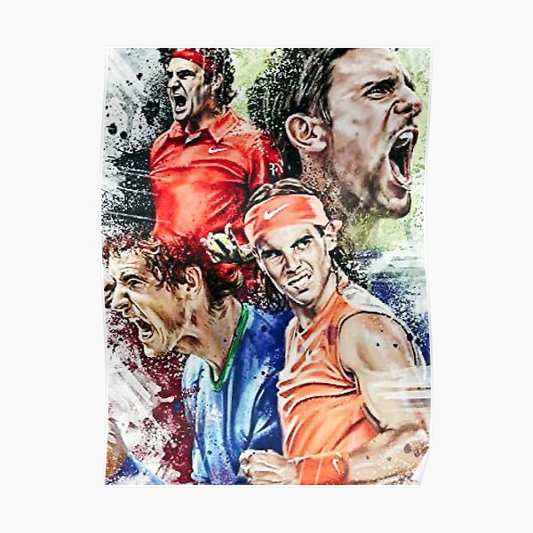 Kunstwerke der Tennislegenden Poster