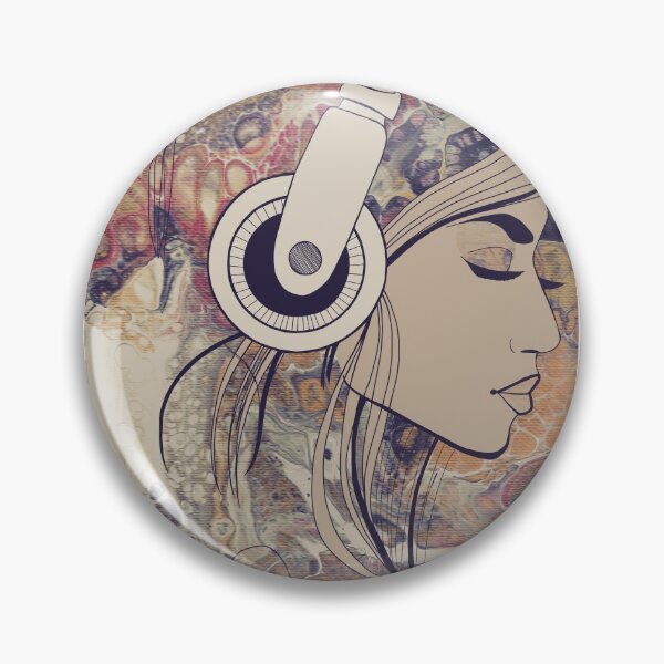 Item preview, woman portrait headphones designed and sold by zabrinaz.