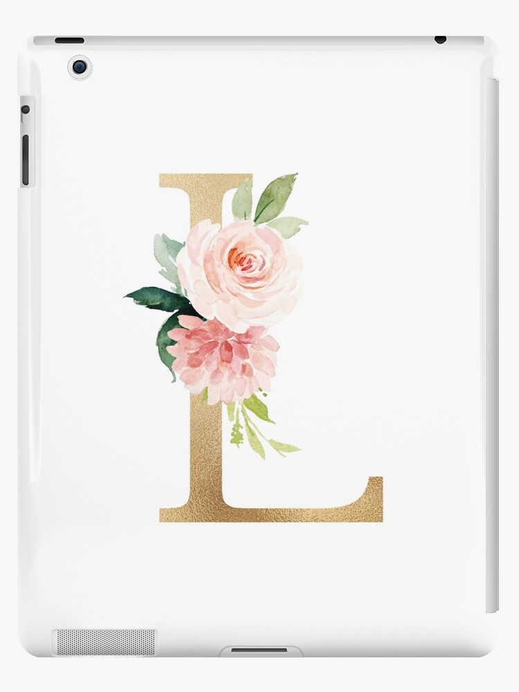 Gray Faux Leather Floral Monogram X Journal