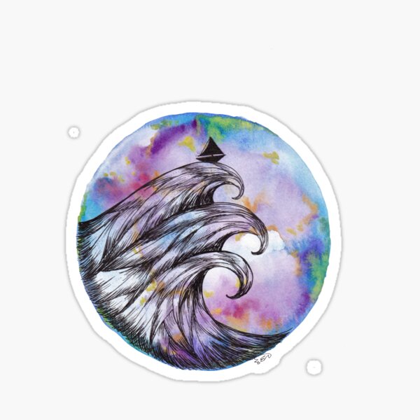 Three Wave Symphony Sticker