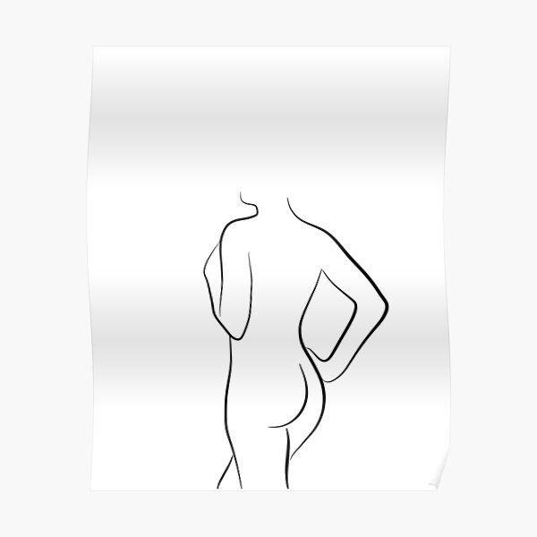 Poster Nackte Silhouette Redbubble