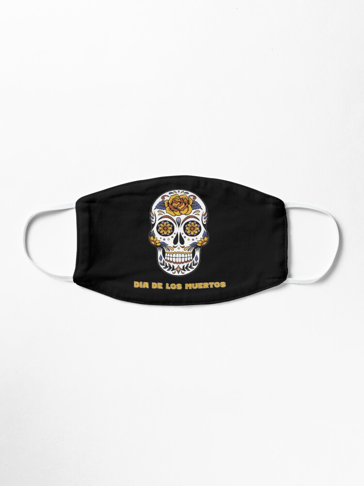 Download Day Of The Dead Sugar Skull Yellow Mask By Picto Redbubble PSD Mockup Templates