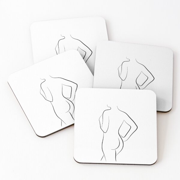 Item preview, Nude Female Line Art Drawing - Curious Cait designed and sold by Melody Watson.