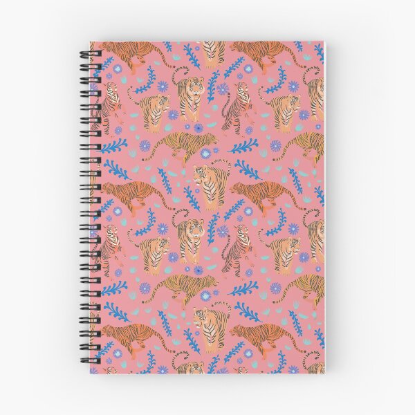 Item preview, Tigers with flowers and plants on stripes red designed and sold by Flyingwall.