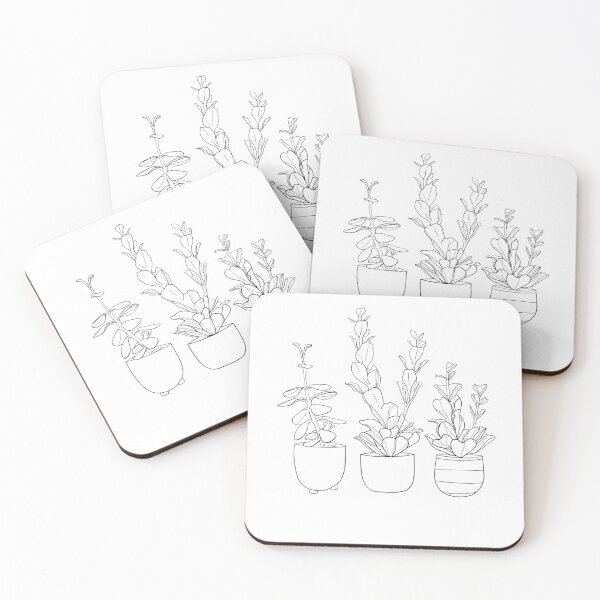 Item preview, Succulents line drawing designed and sold by hayyu marzuki.