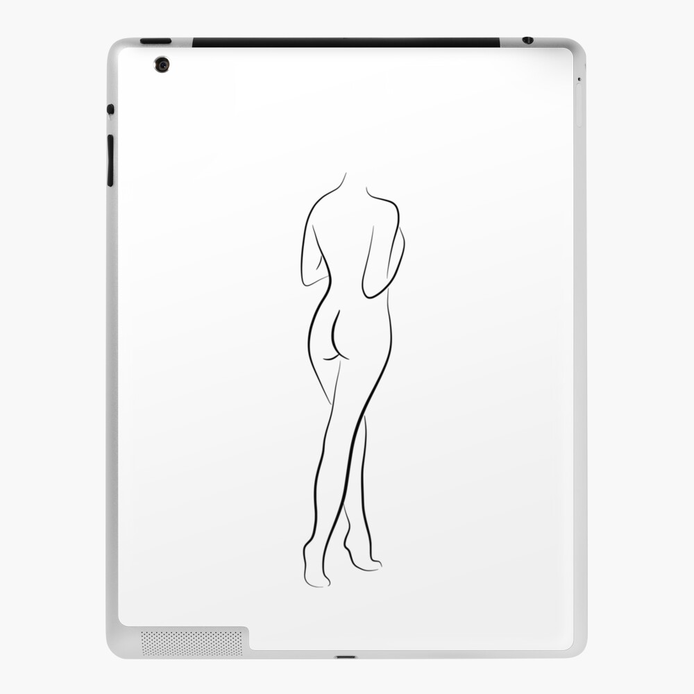 Naked Woman Line Art Sketch - Slender Sylvia