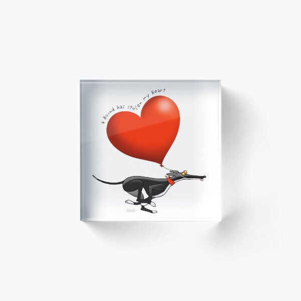 Stolen Heart - black hound Acrylic Block