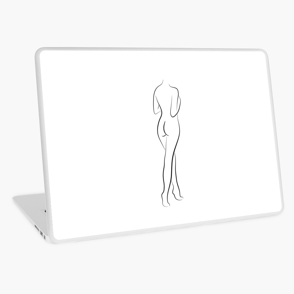 Naked Woman Line Art Sketch - Slender Sylvia