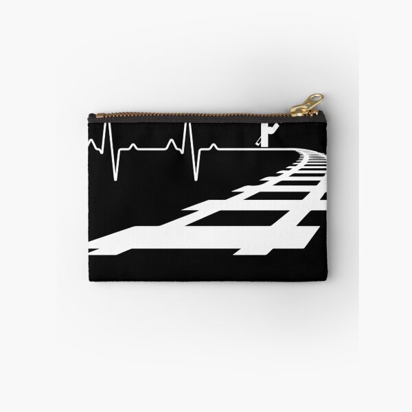 Item preview, heart beat line Railroad crossing Trains Gift for railway workers designed and sold by skulltshirt.