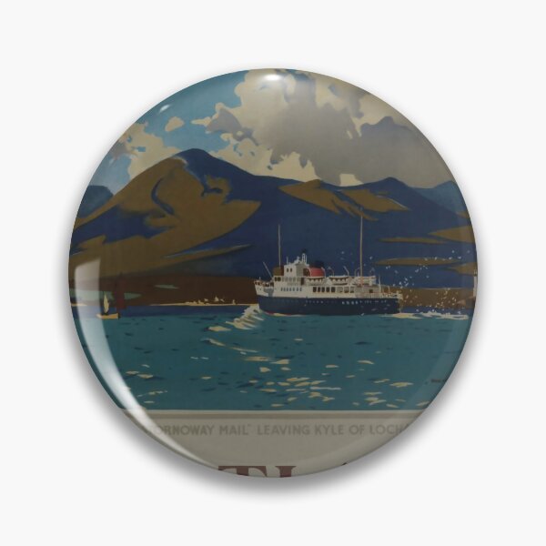 Item preview, Scotland The Route to the Isles vintage travel poster designed and sold by stickart-marek.