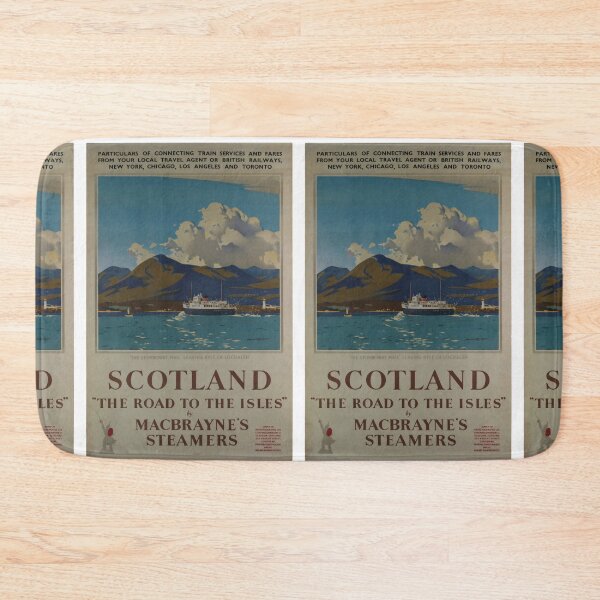 Item preview, Scotland The Route to the Isles vintage travel poster designed and sold by stickart-marek.
