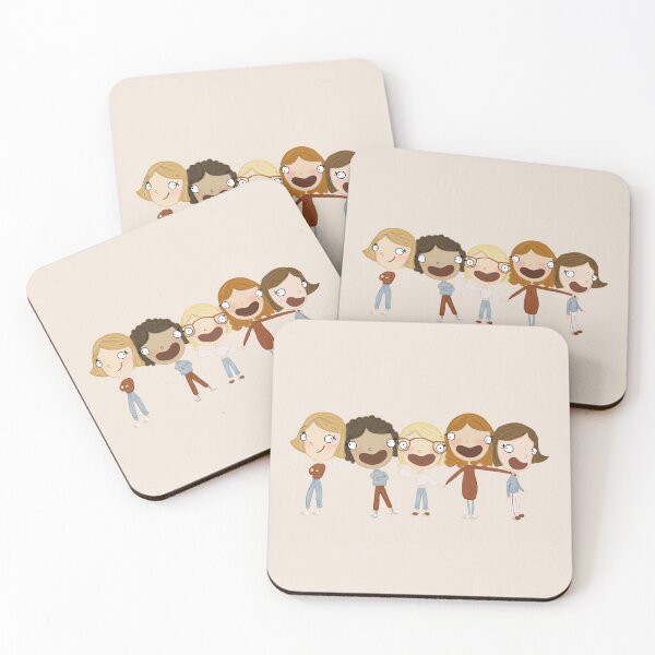 Item preview, Girlfriends on pink background designed and sold by marborelli.