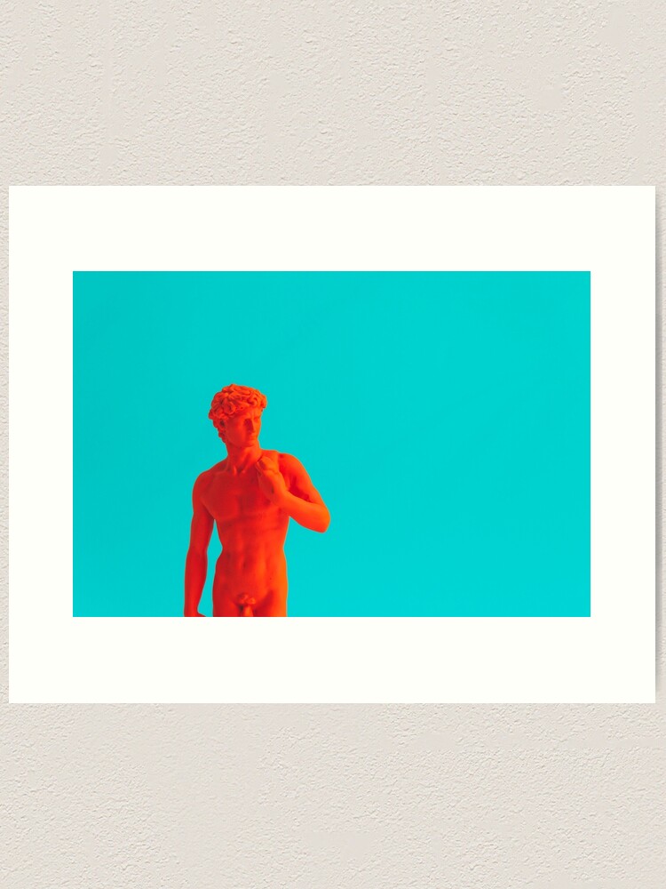 Alternate view of Orange antique sculpture Art Print