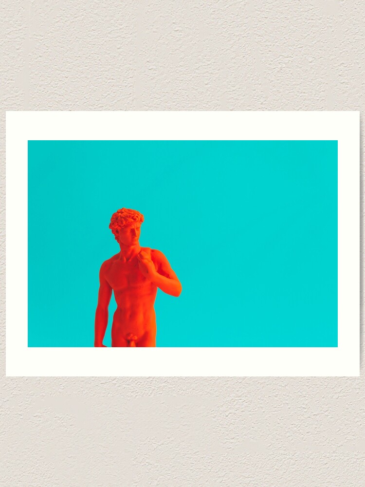Alternate view of Orange antique sculpture Art Print