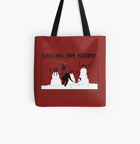 White Krampusnacht All Over Print Tote Bag