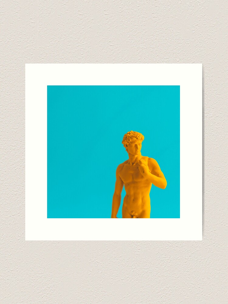 Alternate view of Yellow neon statue Art Print