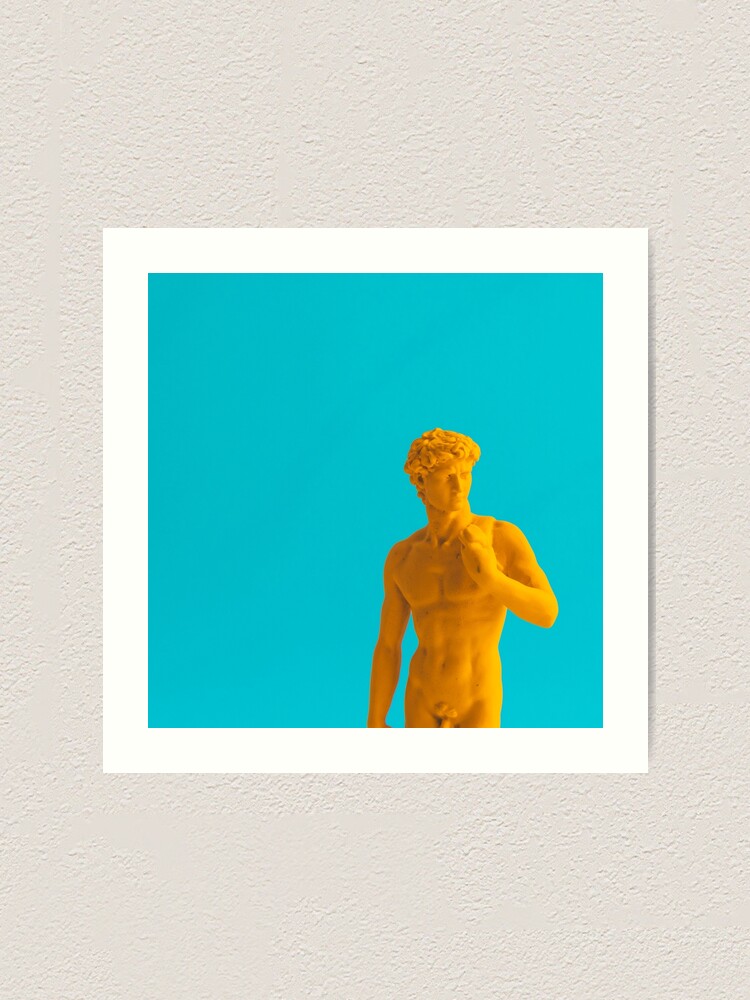 Alternate view of Yellow neon statue Art Print