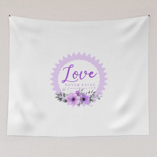 Item preview, Copy of Love Never Fails Floral - violet designed and sold by Yesido.