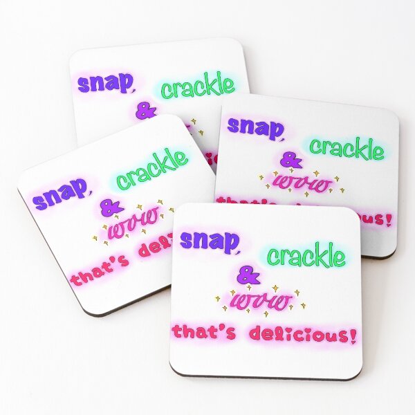 Item preview, snap, crackle and wow that's delicious! designed and sold by beehappycreates.