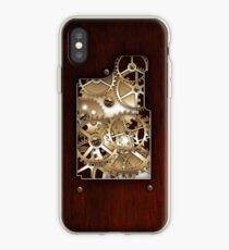 Brass and wood Steampunk cover iPhone Case