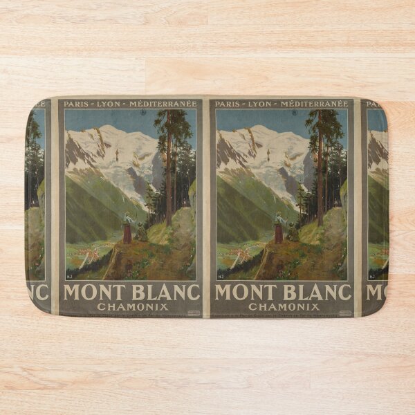 Item preview, PLM Mont Blanc Chamonix vintage travel poster designed and sold by stickart-marek.