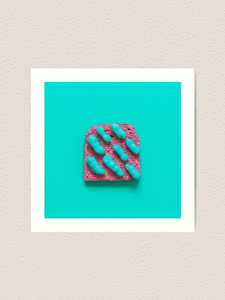 Alternate view of Pink bread with peanuts Art Print