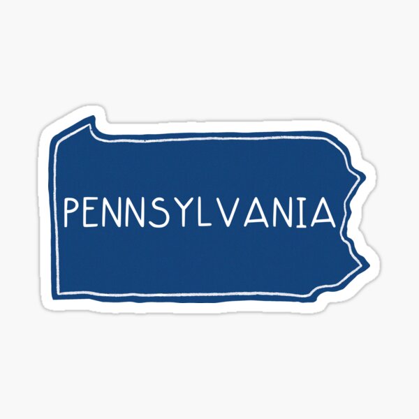 Item preview, Pennsylvania Map Sticker designed and sold by Drawingvild.