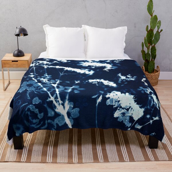 Item preview, Botanical blue floral cyanotype print 21 designed and sold by KasparekFineArt.