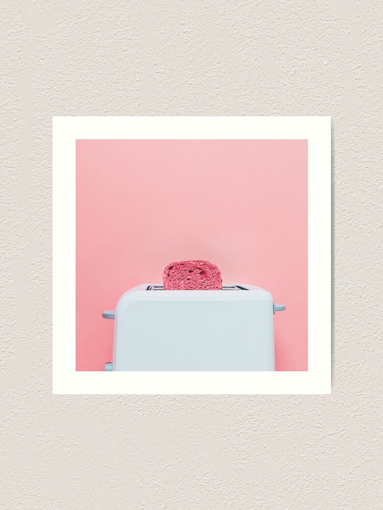 Alternate view of Pink toast in toaster Art Print