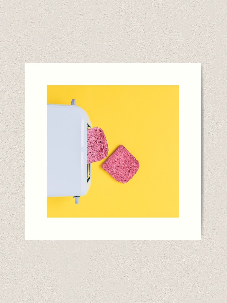 Alternate view of Pink toasts fall from toaster Art Print