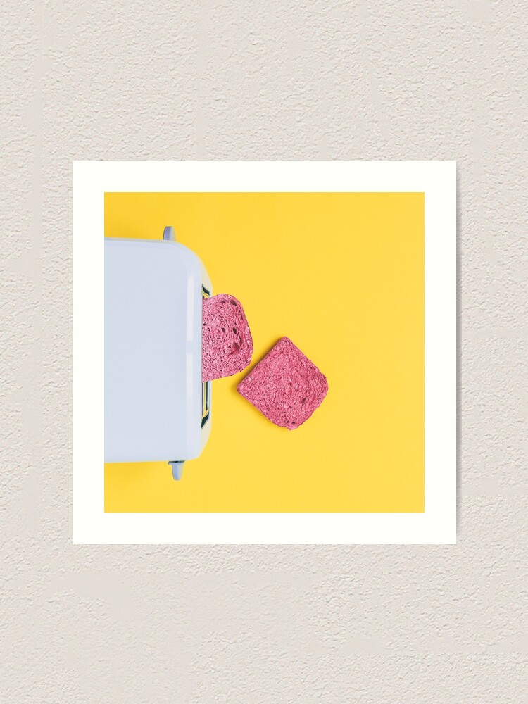 Alternate view of Pink toasts fall from toaster Art Print