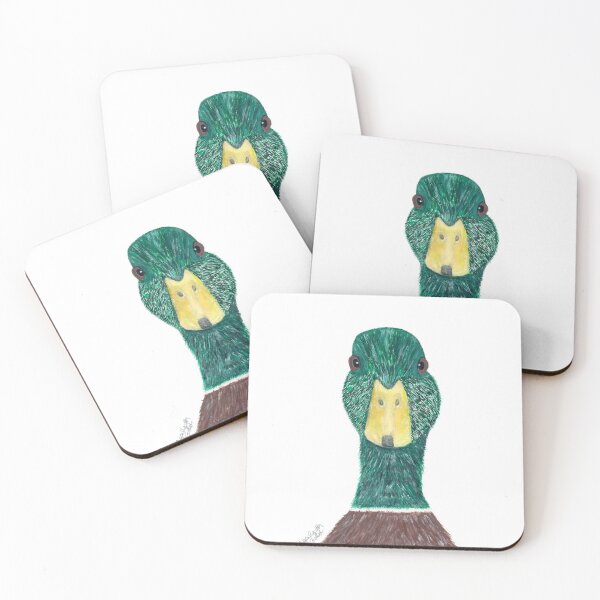 Item preview, Wild Green and Brown Male Mallard Duck with Yellow Beak Print...Quack! designed and sold by TheNativePigeon.