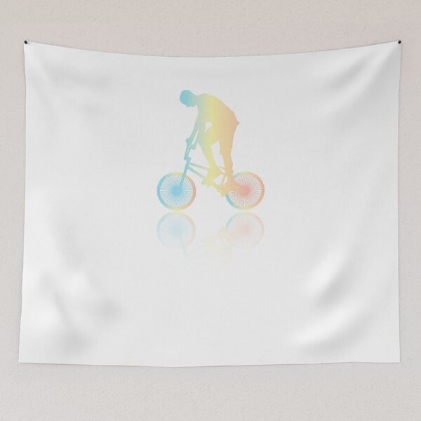 Item preview, Bmx rider silhouette in Rainbow colors designed and sold by Maks08.