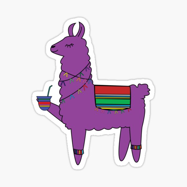Vista previa del artículo con la obra «Llama Maté», diseñado y vendido por TheTreeFoxes.