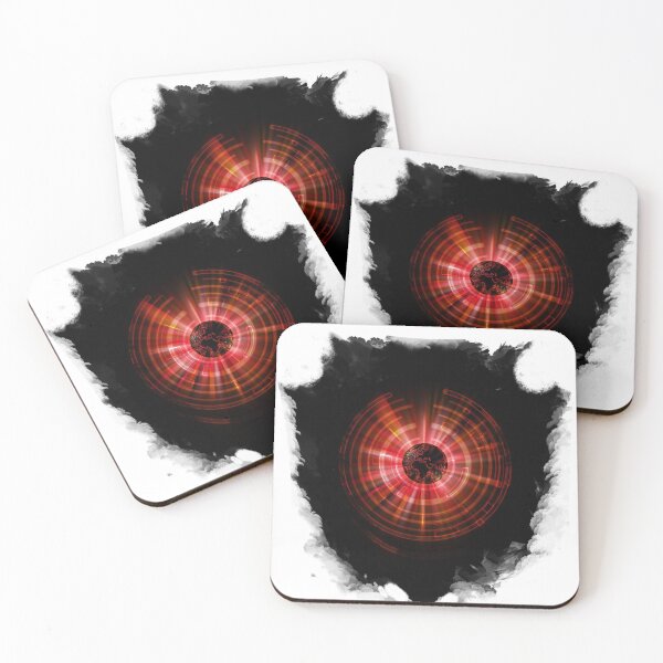 Item preview, Red and black globe abstraction on abstract black shield shape designed and sold by Maks08.