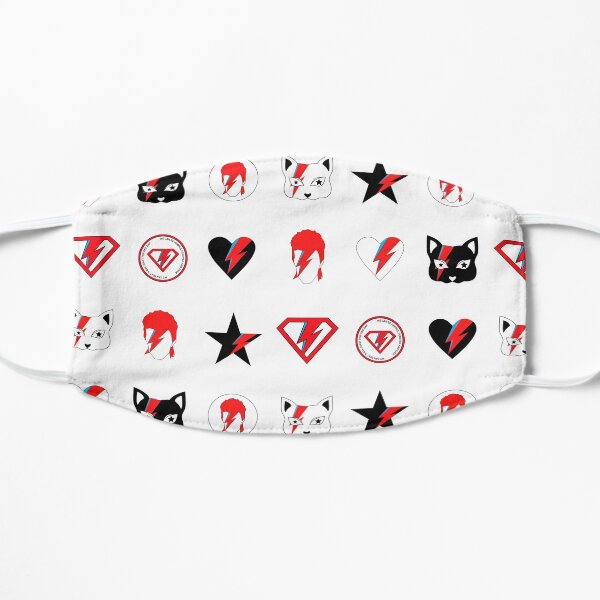 Homenaje a Bowie Mascarilla plana