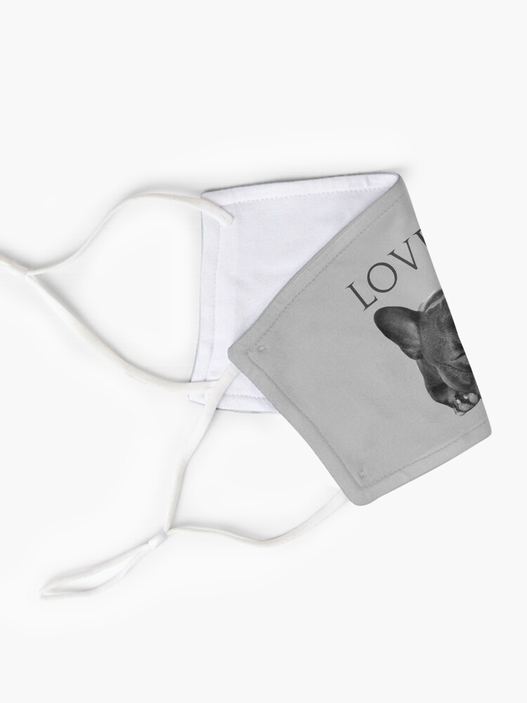 Alternate view of Love Is French Bulldog Mask
